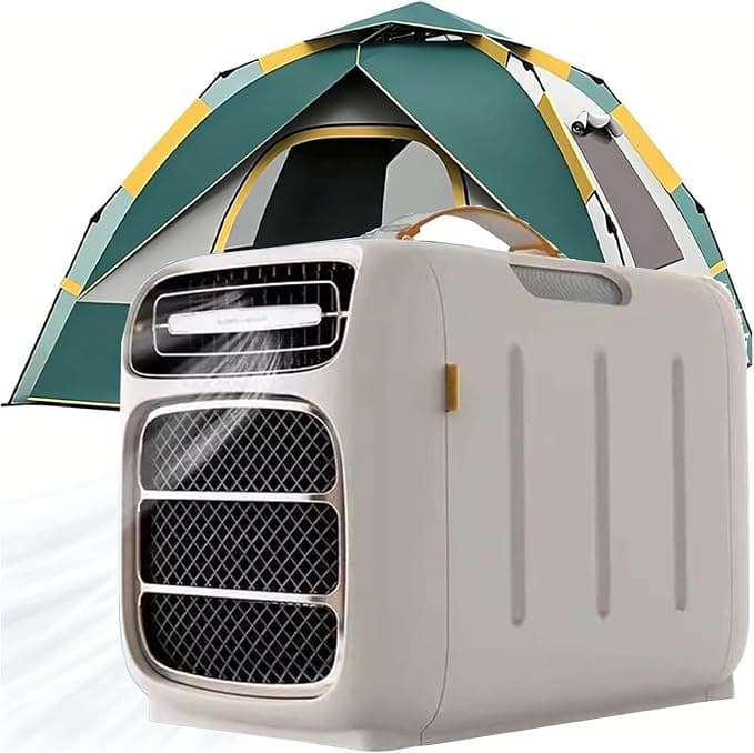 Aire Acondicionado Portátil Para Tiendas De Campaña,Aire Acondicionado Portátil 2 En 1 Con Función De Refrigeración Y Calefacción,De Baja Potencia,Para Camping,Caravanas,Dormitorios Cold+Heat+Audio
